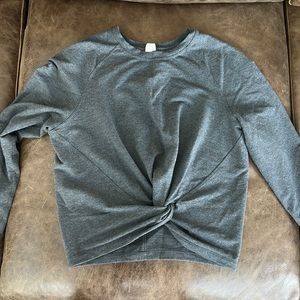 Lululemon Grey Twist Front Top